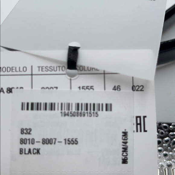 Moschino Silver + Patent Leather Black Belt - Picture 4 of 4